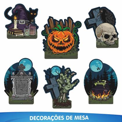 Imagem de Kit Festa HALLOWEEN Decoração HORRIPILANTE 39pçs em Eva