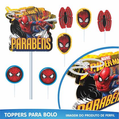 Imagem de Kit Festa Homem Aranha 39 Itens Painel Faixa Enfeites Topo