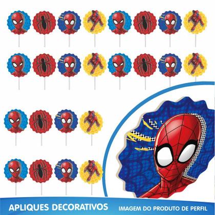 Imagem de Kit Festa Homem Aranha 39 Itens Painel Faixa Enfeites Topo