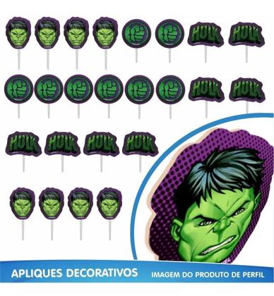 Imagem de Kit festa Hulk em EVA Decoração aniversário completa 39 pçs - Piffer