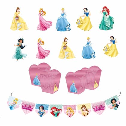 Imagem de Kit Festa Infantil Menina Princesas Lembrancinha Decoração