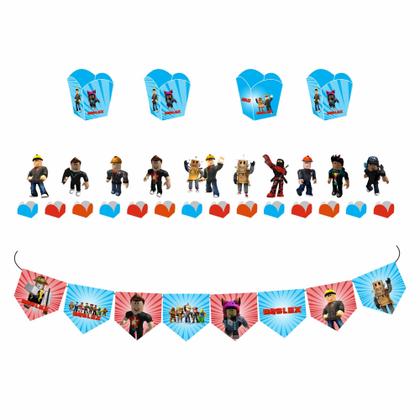 Imagem de Kit festa Infantil Menino Roblox Lembrancinha Decoração