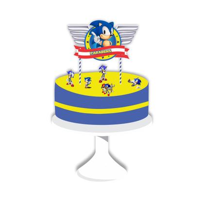 Imagem de Kit Festa Infantil Menino Sonic Decoração Lembrancinha