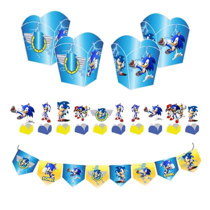 Imagem de Kit Festa Infantil Menino Sonic Decoração Lembrancinha