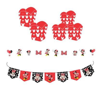 Imagem de Kit Festa Infantil Minnie Vermelha Decoração Lembrancinha Menina