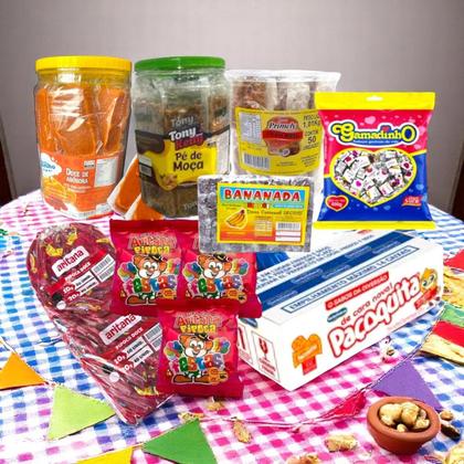 Imagem de Kit Festa Junina Arraiá São João Doces pipoca Doce, cocada