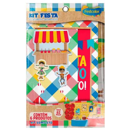 Imagem de Kit Festa Junina Divertida 62 Peças - Festcolor