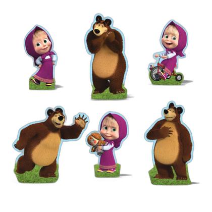 Imagem de Kit Festa Masha E O Urso 39 Itens Painel + Faixa + Enfeites