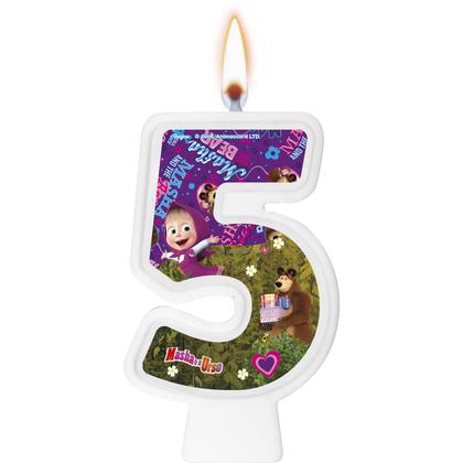 Imagem de Kit Festa Masha E O Urso Decoração Display +painel + Vela 5