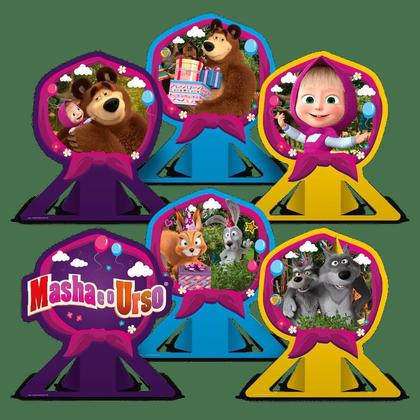 Imagem de Kit Festa Masha E O Urso Display +painel + Bexigas + Vela 3