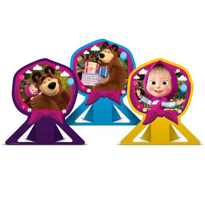 Imagem de Kit festa Masha e o Urso Display +Painel + Bexigas + vela 4