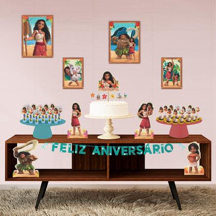 Imagem de Kit festa Moana 2 Decoração Aniversário completo EVA 40pçs