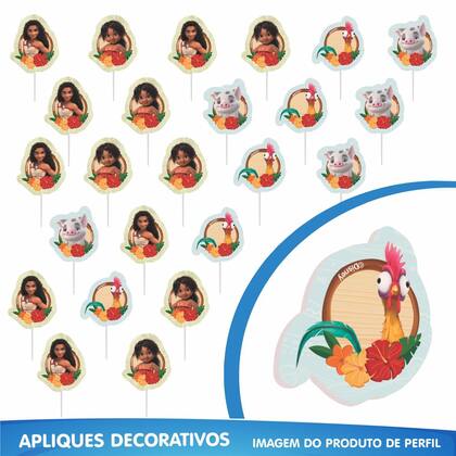 Imagem de Kit festa Moana 2 Decoração Aniversário completo EVA 40pçs