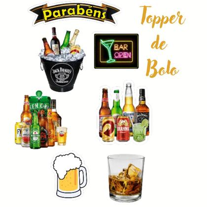 Imagem de Kit festa open bar bebidas adulto monta facil decoração aniversário