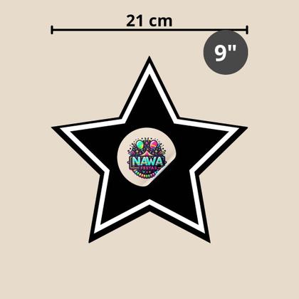 Imagem de Kit FESTA PALMEIRAS Cortinas Metalizadas + Balões Estrelas 9"