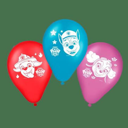 Imagem de Kit festa Patrulha Canina Toalha Vermelha + 25 balões N9 + Painel GG