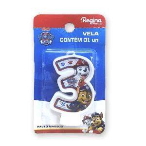 Imagem de Kit festa Patrulha canina Vela 3+ Forminhas + Painel GIGANTE