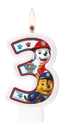 Imagem de Kit festa Patrulha canina Vela 3+ Forminhas + Painel GIGANTE