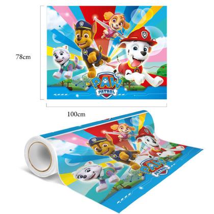 Imagem de Kit festa Patrulha canina Vela 3+ Forminhas + Painel GIGANTE