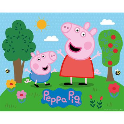 Imagem de Kit festa Peppa Pig Decoração Painel GG + Toalha Rosa TNT