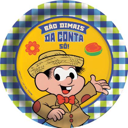 Imagem de Kit Festa Pratos e Copos para Festa Junina Chico Bento Aniversário Comemoração 16un Cada - Festcolor