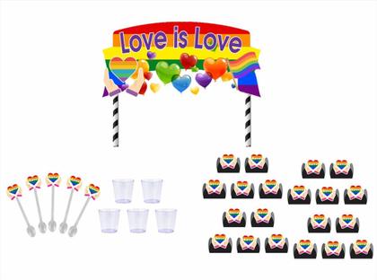 Imagem de Kit Festa Pride LGBTQIA+ 901 peças preto