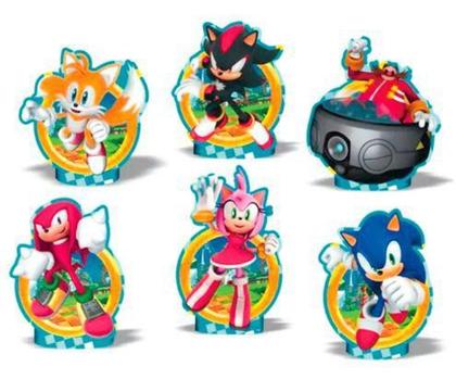 Imagem de Kit festa Sonic EVA decoração aniversário completa 39pçs - Piffer