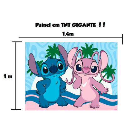 Imagem de Kit festa Stitch Decoração Completa Painel TNT + 25 Balão