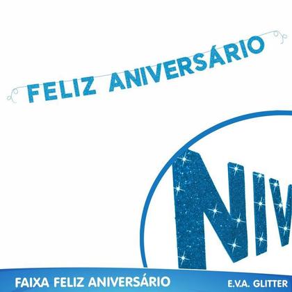 Imagem de Kit Festa Stitch Enfeites De Mesa Toppers Faixa Aniversário