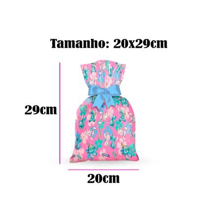 Imagem de Kit Festa Stitch Rosa Decoração 40 Lembrancinhas +Painel TNT