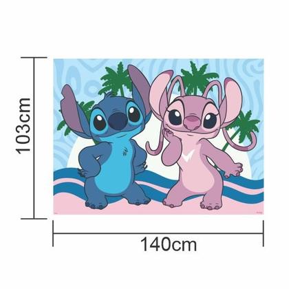 Imagem de Kit Festa Stitch Rosa Decoração 40 Lembrancinhas +Painel TNT