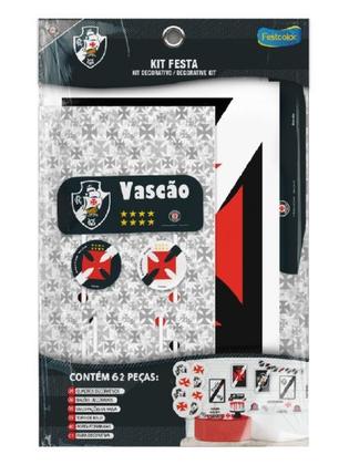 Imagem de Kit Festa Time Vasco da Gama Completa  Decoração, Copos, Pratos e Garfos