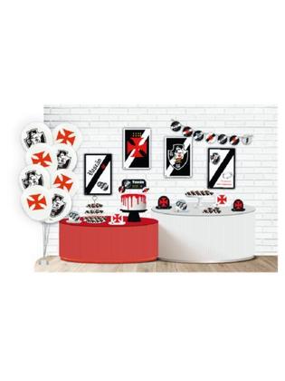 Imagem de Kit Festa Time Vasco da Gama Completa  Decoração, Copos, Pratos e Garfos