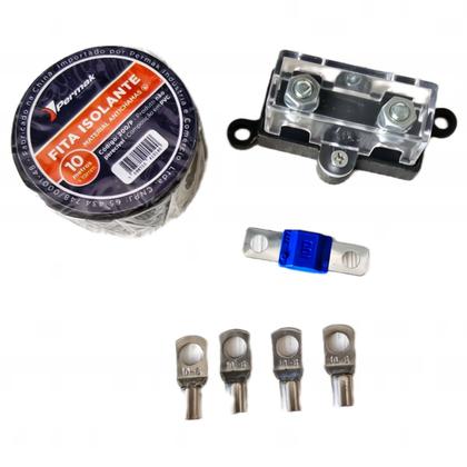 Imagem de kit Fiação Instalação som Amplificador Modulo até 800w RMS