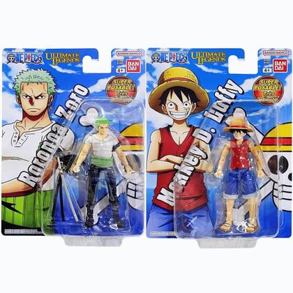 Kit Figura Monkey D Luffy e Roronoa Zoro 12 cm Sunny - Sunny