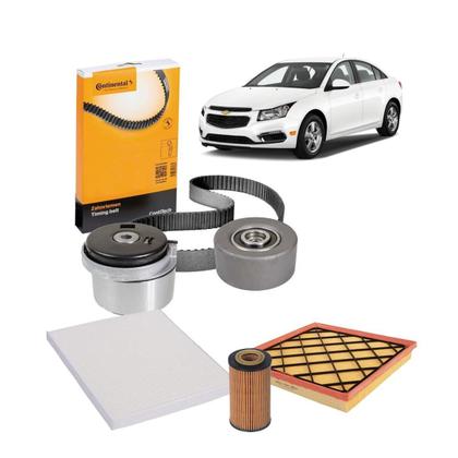 Kit Filtro Cruze 1.8 16v 2011 Ar Cabine Oleo Correia Dentada - WEGA Imagem de Kit Filtro Cruze 1.8 16v 2011 Ar Cabine Oleo Correia Dentada