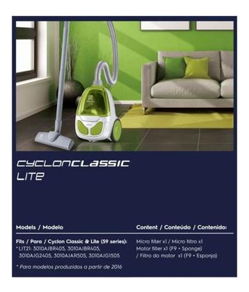 Imagem de Kit Filtro Hepa Original para Aspiradores de Pó LIT21 Electrolux (EF123LA)