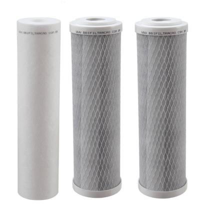 Imagem de Kit Filtro Triplo BBI 9.3/4" Branco PT230BR para Fabricação de Cerveja Artesanal Estágios de Filtragem em Polipropileno