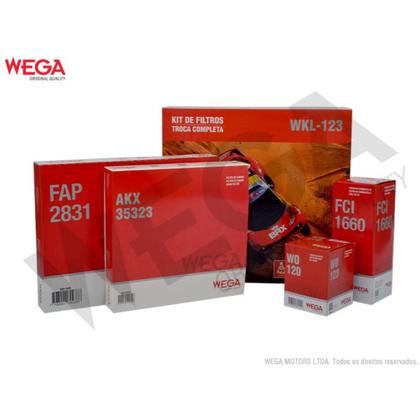 Imagem de Kit filtros Fiat Palio 2013 a 2019 Wega WKL-123