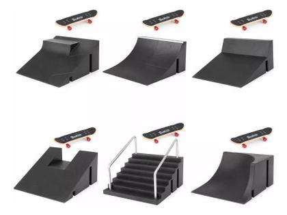 Imagem de Kit Fingerboard Skate de Dedo Radical Com Rampa ou Escada
