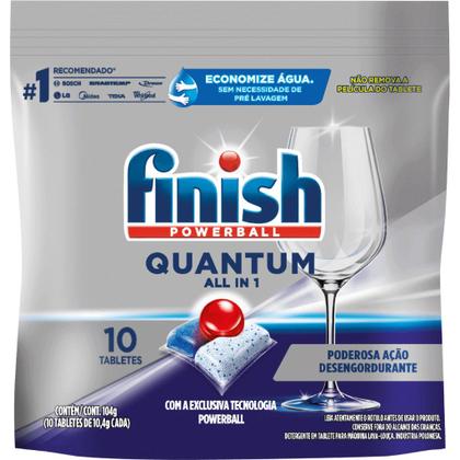 Imagem de Kit Finish Detergente em Tablete 10tabs e Secante 250ml para Lava Louças Original Limpeza e Secagem