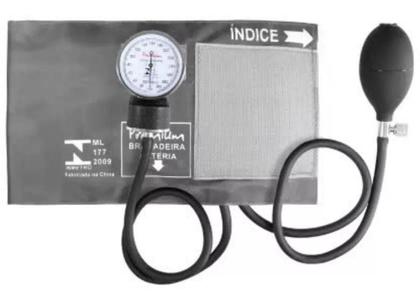 Imagem de Kit Fisioterapia Com Esfigmo Esteto Martelo Goniômetro Bolsa