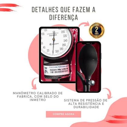 Imagem de Kit Fisioterapia Necessaire Estampada Goniometro Martelo Buck Fita Imc Oxímetro