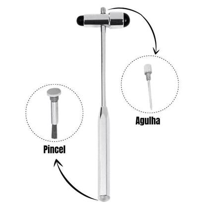 Imagem de Kit Fisioterapia Necessaire Estampada Goniometro Martelo Buck Fita Imc premium