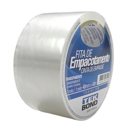 Imagem de Kit Fita Adesiva Empacotamento Transparente 48mm X 40m 10 Un - TEK BOND