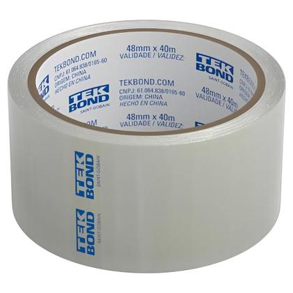 Imagem de Kit Fita Adesiva Empacotamento Transparente 48mm X 40m 10 Un - TEK BOND