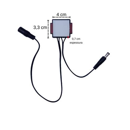 Imagem de Kit Fita De 240 Leds/m 12v 5m Botão Touch Interruptor De Espelho  Fonte Slim