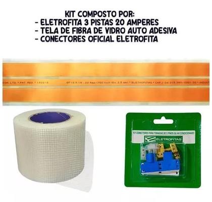 Imagem de Kit Fita eletrica 20a 3 Pistas 6 metro + Conector eletrofita