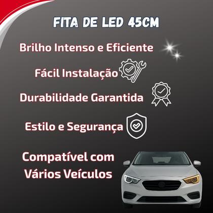 Imagem de Kit Fitas Led DRL Farol + Seta 12v 45cm Onix 2012 2013 2014 2015 2016 2017 2018 2019 2020 2021 2022