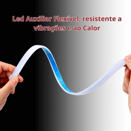 Imagem de Kit Fitas Led DRL Farol + Seta 12v 60cm Onix 2012 2013 2014 2015 2016 2017 2018 2019 2020 2021 2022